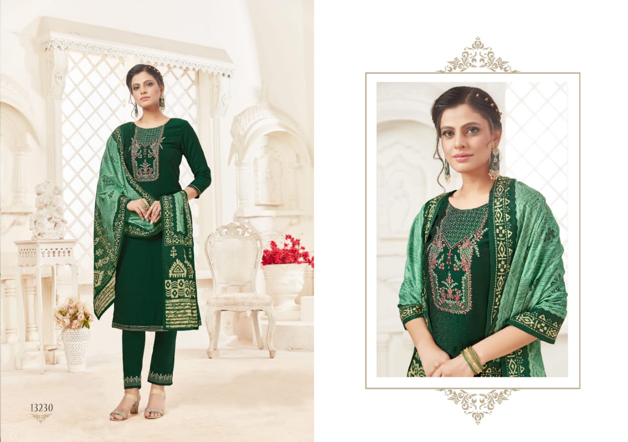 Kivi Purika 5 Heavy Fancy Wear Embroidery Designer Ready Made Suit Collection